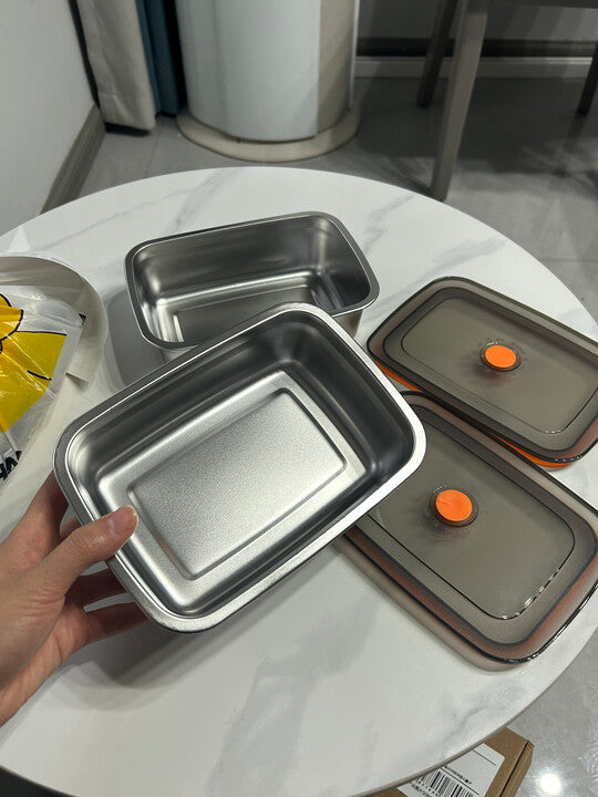 🇮🇹 (Prendi 6 + 3 gratis) Scatola ermetica in acciaio inox tedesco 316 per conservare gli alimenti