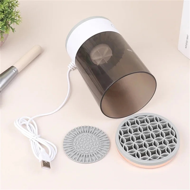 PureBrush™ – Detergente Elettrico 3 in 1 per Pennelli da Trucco con Asciugatura Rapida