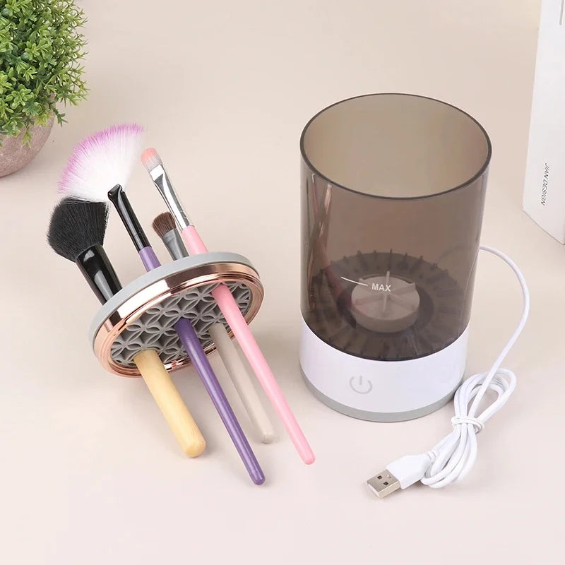 PureBrush™ – Detergente Elettrico 3 in 1 per Pennelli da Trucco con Asciugatura Rapida