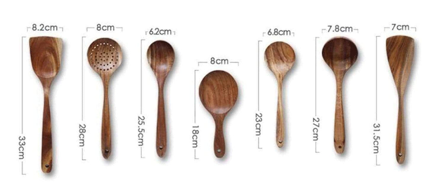 Set di utensili in legno di teak anti-tossine — sconto 50%
